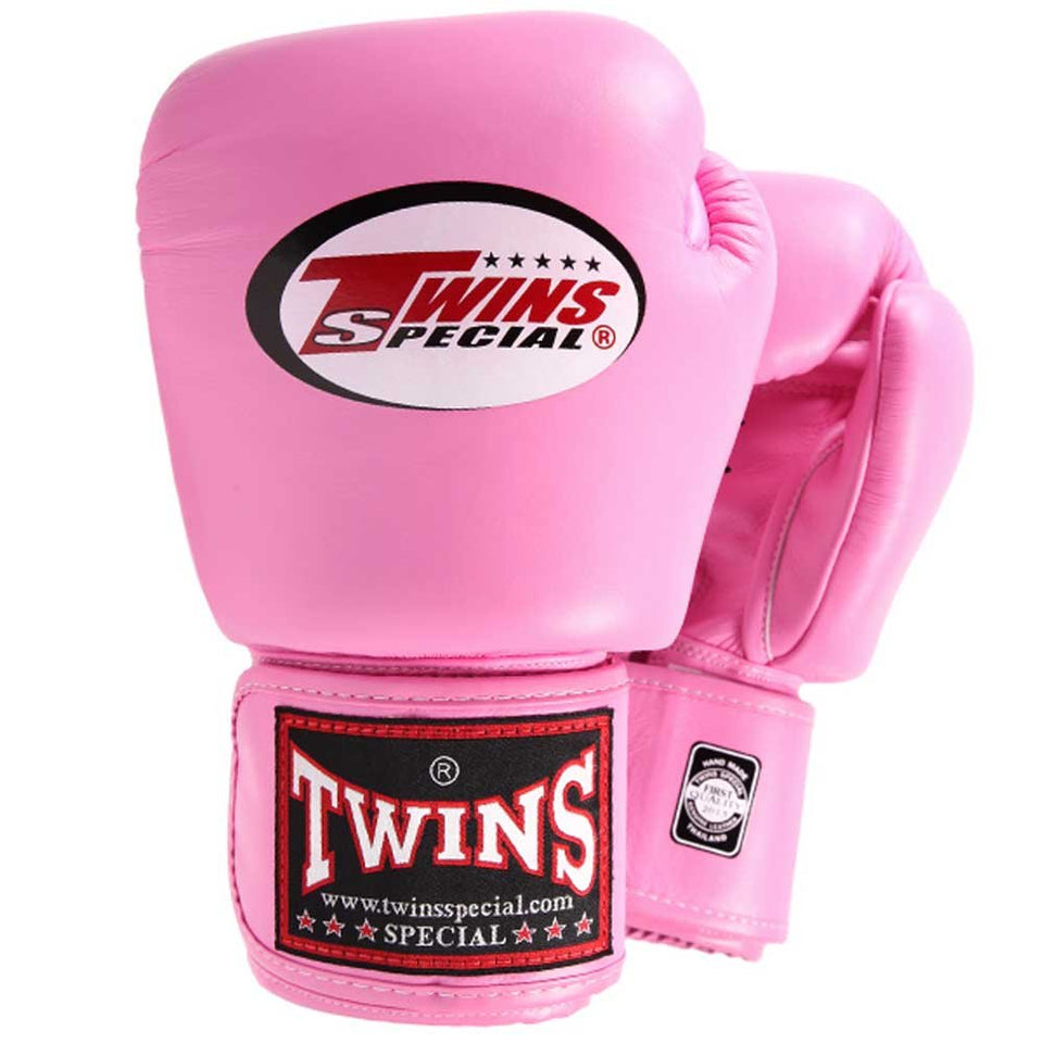 BGVL3 Twins Pink Velcro Boxing Gloves - FightstorePro