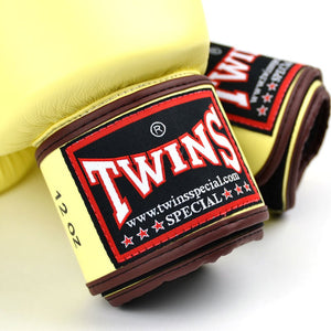 BGVL3 Twins Vanilla Velcro Boxing Gloves - FightstorePro