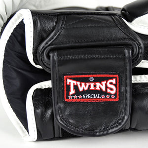 BGVL6 Twins White-Black Deluxe Sparring Gloves - FightstorePro