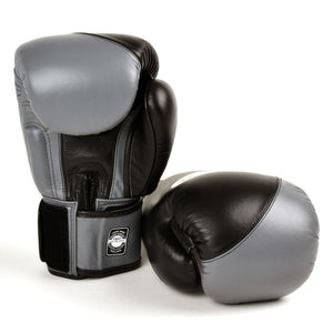 BGVL8 Twins Black-Grey 2-Tone Boxing GLoves - FightstorePro