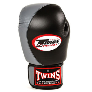 BGVL8 Twins Black-Grey 2-Tone Boxing GLoves - FightstorePro