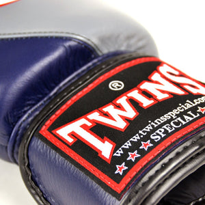 BGVL8 Twins Grey-Navy 2-Tone Boxing GLoves - FightstorePro