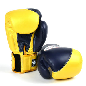 BGVL8 Twins Navy-Gold 2-Tone Boxing Gloves - FightstorePro