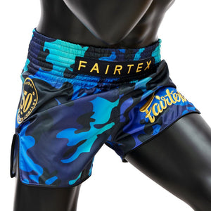 BS1916 Fairtex Golden Jubilee Luster Muaythai Shorts - FightstorePro