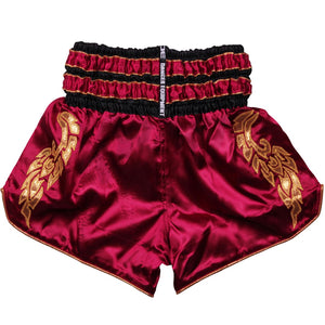 D.E Fit Special Muay Thai Shorts - Red/Silver/Gold - FightstorePro