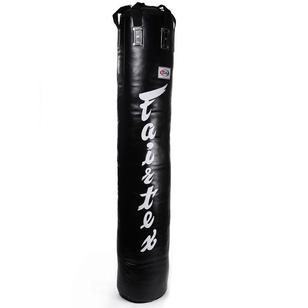 Fairtex 6ft Banana Kick Bag Black - Filled 45kg - FightstorePro