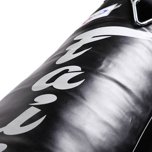 Fairtex 6ft Banana Kick Bag Black - Filled 45kg - FightstorePro