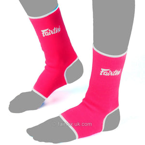 Fairtex AS1 Ankle Supports Pink White - FightstorePro