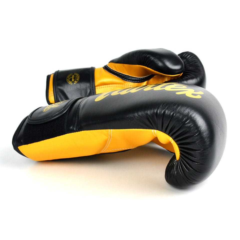 Fairtex BGV18 Super Sparring Boxing Gloves - Black/Gold - FightstorePro