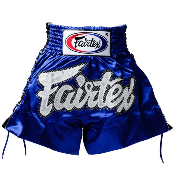 Fairtex BS0603 Blue Laced Sides Muay Thai Shorts - FightstorePro