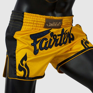 Fairtex BS1701 Slim Cut Muay Thai Shorts - Yellow - FightstorePro