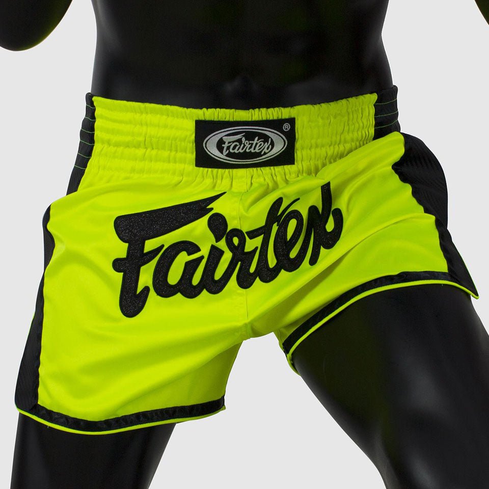 Fairtex BS1706 Slim Cut Muay Thai Shorts - Lime Green - FightstorePro