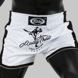 Fairtex BS1707 Slim Cut Muay Thai Shorts - White - FightstorePro