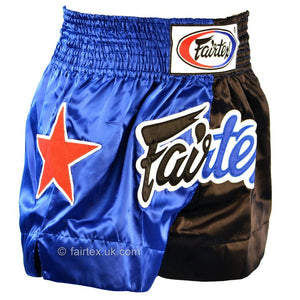 Fairtex BS84 Classic Blue-Black Muay Thai Fight Shorts - FightstorePro