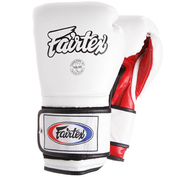 Fairtex Mexican Boxing Gloves - BGV9 White and Red - FightstorePro