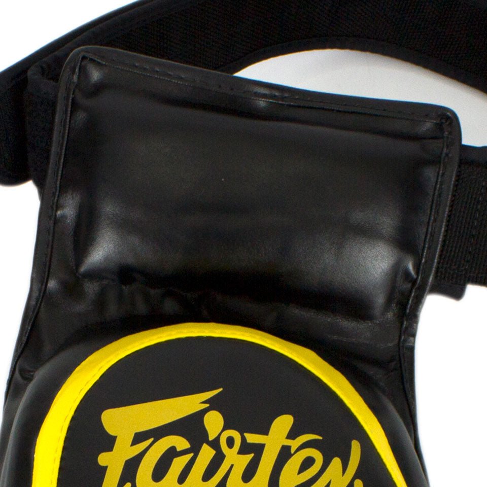 Fairtex TP4 Lightweight Thigh Pads - Black/Yellow - FightstorePro