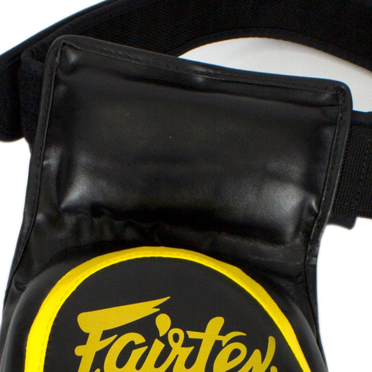 Fairtex TP4 Lightweight Thigh Pads - Black/Yellow - FightstorePro