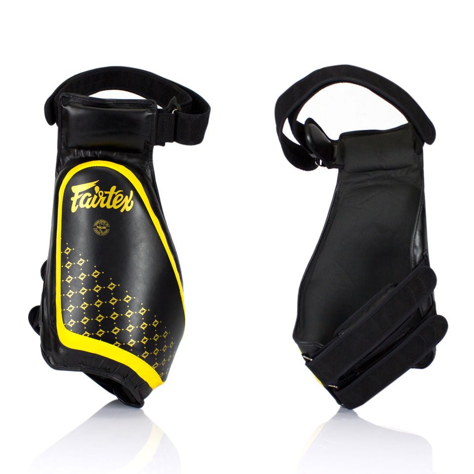 Fairtex TP4 Lightweight Thigh Pads - Black/Yellow - FightstorePro