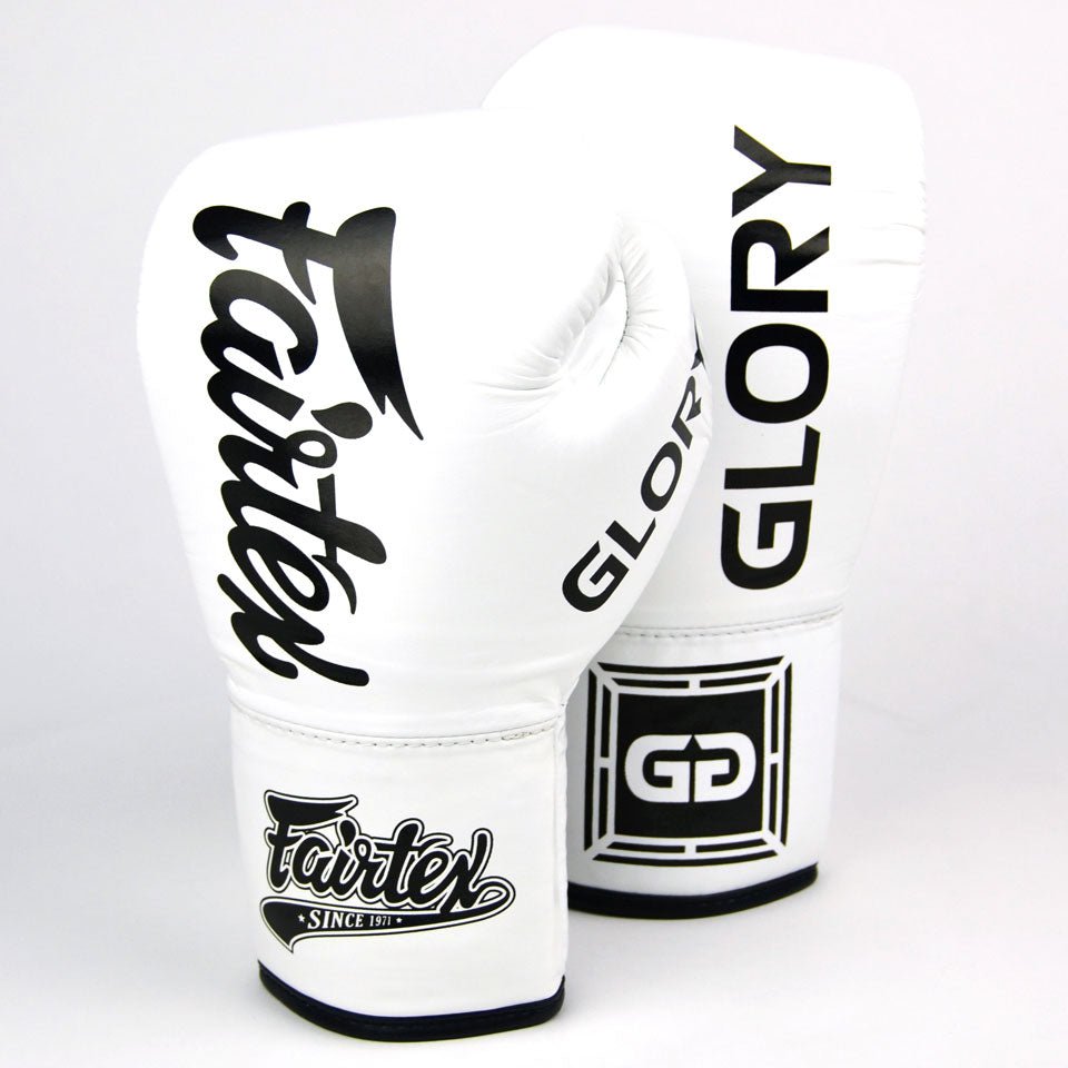 Fairtex X Glory Lace Boxing Gloves - White - FightstorePro