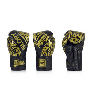 Fairtex X Glory Velcro Boxing Gloves LTD EDITION - Black - FightstorePro