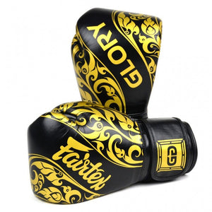 Fairtex X Glory Velcro Boxing Gloves LTD EDITION - Black - FightstorePro