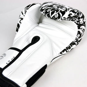 Fairtex X Glory Velcro Boxing Gloves LTD EDITION - White - FightstorePro