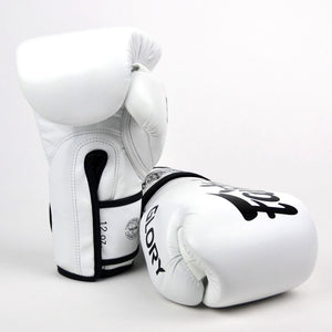 Fairtex X Glory Velcro Boxing Gloves - White - FightstorePro