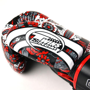 FBGVL3-53 Twins Red Skull Boxing Gloves - FightstorePro