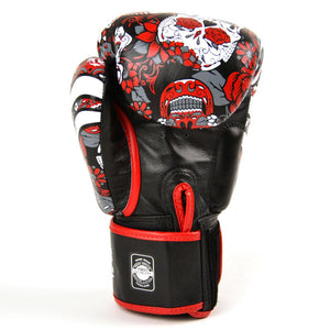 FBGVL3-53 Twins Red Skull Boxing Gloves - FightstorePro