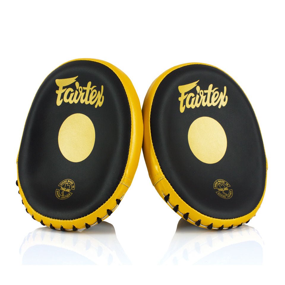 FMV15 Fairtex Pro Speed Mitts Black-Gold - FightstorePro