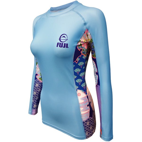 Fuji Sports Women's Kimono Rash Guard Blue - FightstorePro