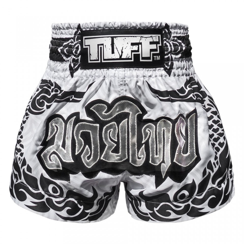 MS631 TUFF Muay Thai Shorts The Great Hongsa White - FightstorePro