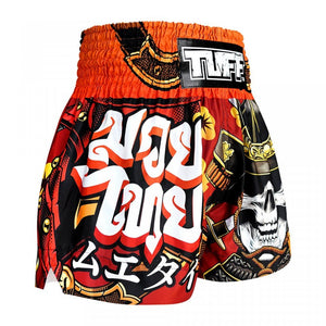 MS658 TUFF Muay Thai Shorts Samurai Skull - FightstorePro