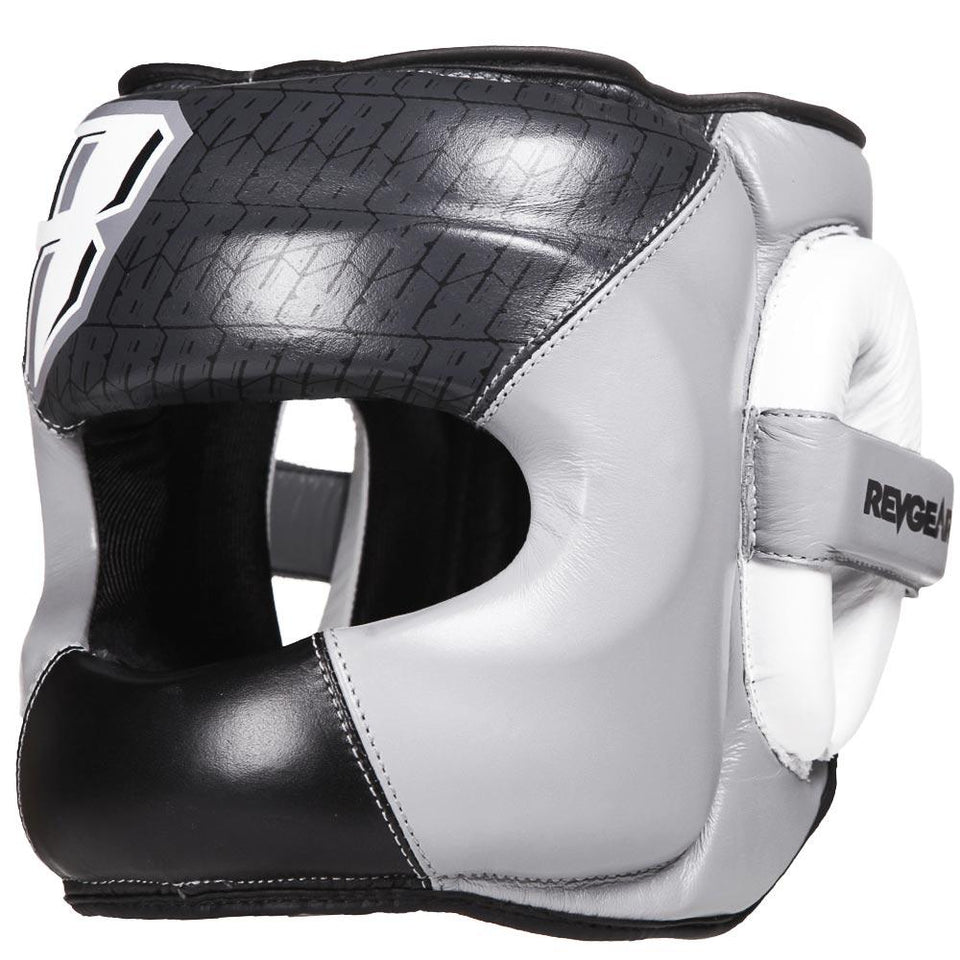 Revgear Guvnor Face Saver Head Guard - Black/Grey - FightstorePro