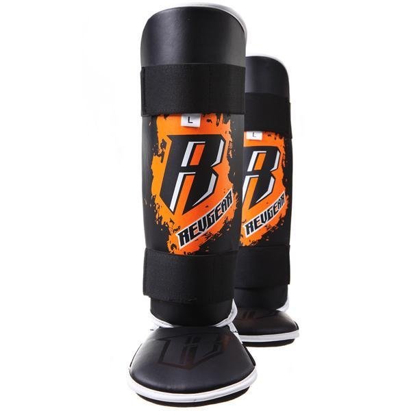 Revgear Kids Deluxe Shin Guards - Orange - FightstorePro