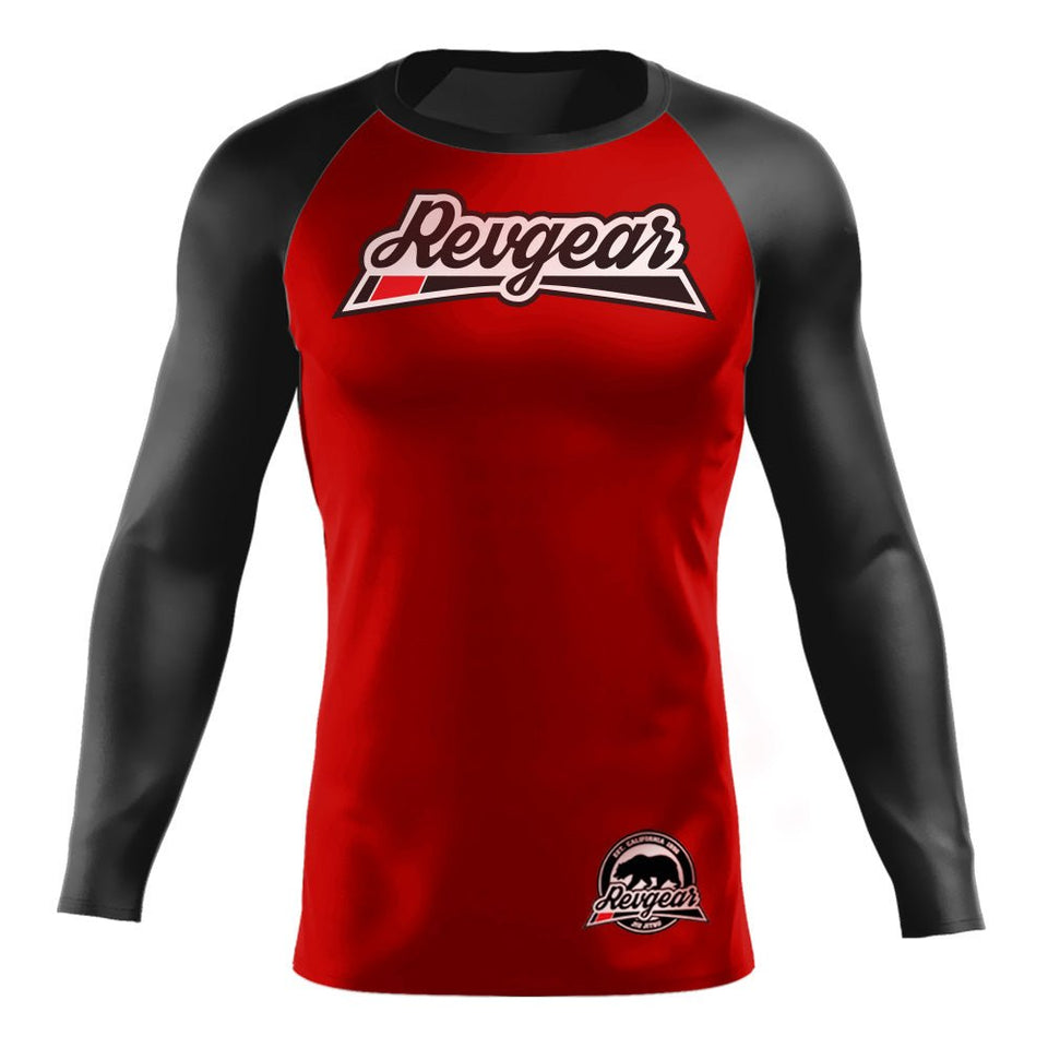 Revgear Long Sleeve Rashguard - Red - FightstorePro