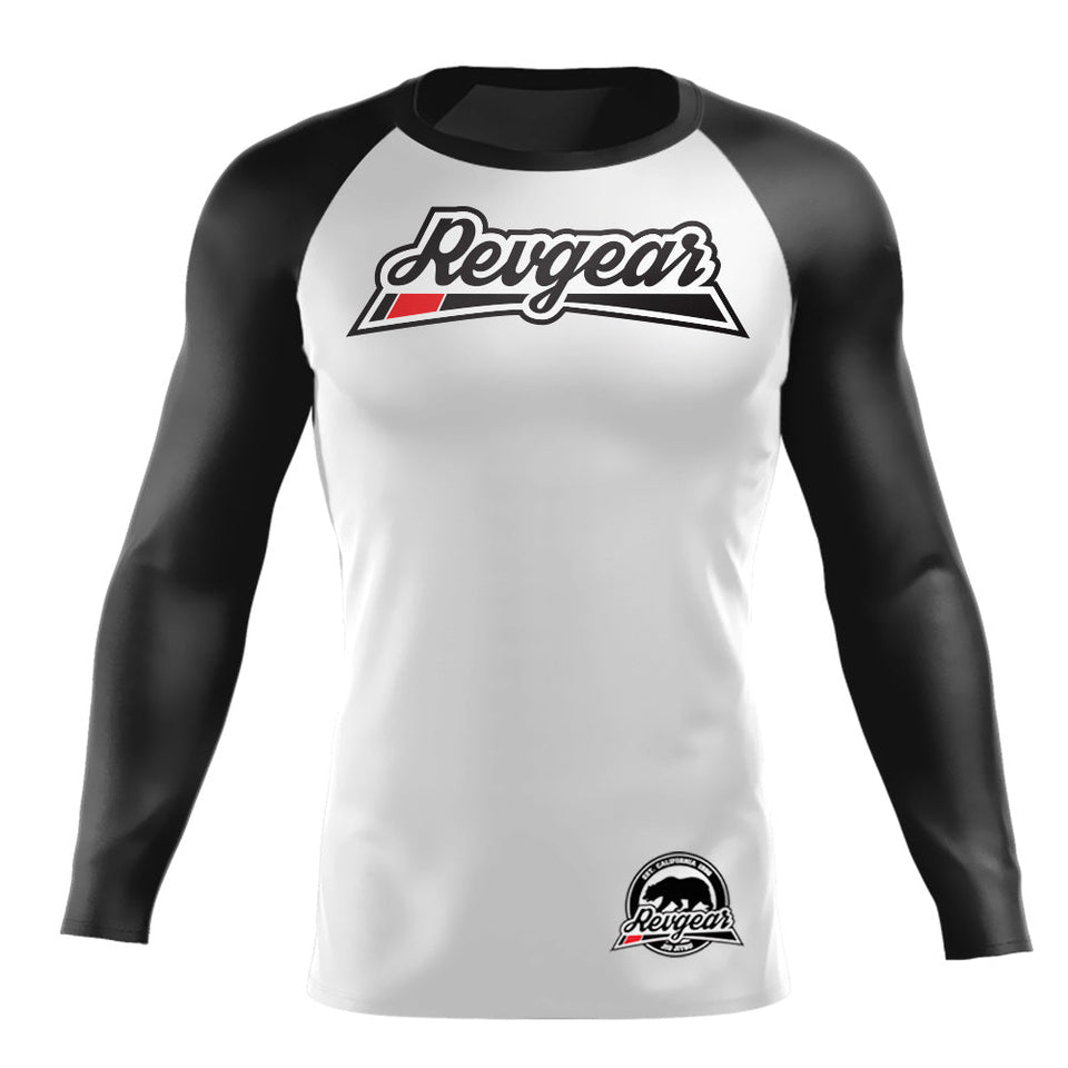 Revgear Long Sleeve Rashguard - White - FightstorePro