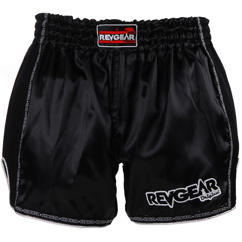 Revgear Original Muay Thai Shorts - Black - FightstorePro