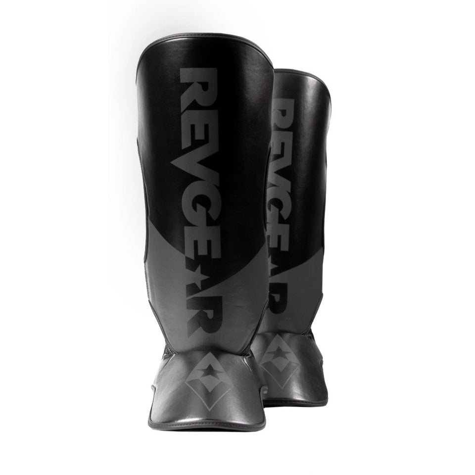 Revgear Pinnacle Shin Guards - Black/Black - FightstorePro