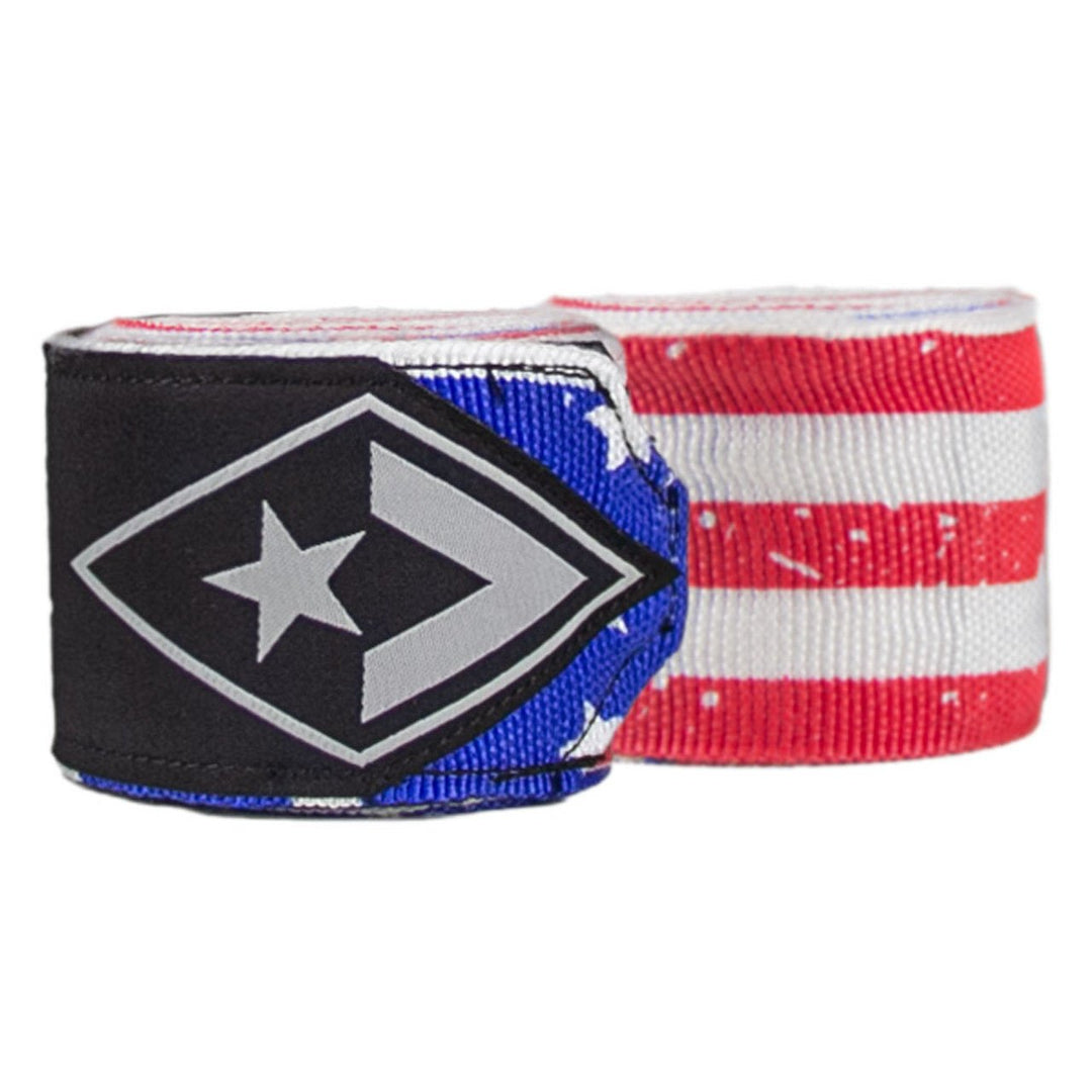 REVGEAR PRO SERIES ELASTIC HAND WRAPS | USA FLAG | 2 IN X 180 IN - FightstorePro