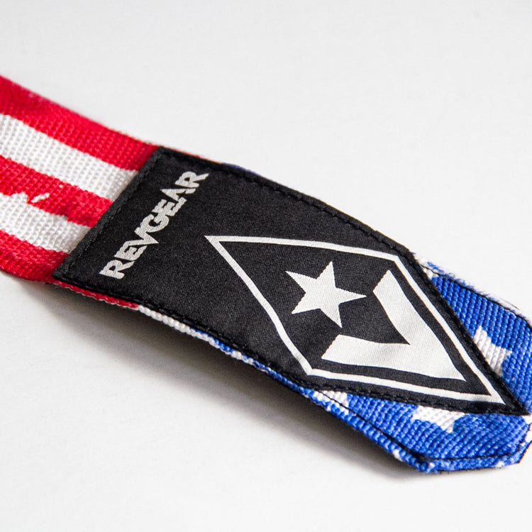 REVGEAR PRO SERIES ELASTIC HAND WRAPS | USA FLAG | 2 IN X 180 IN - FightstorePro