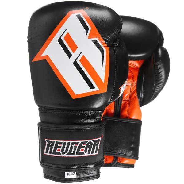 Revgear S3 Sparring Boxing Glove - Black Orange - FightstorePro