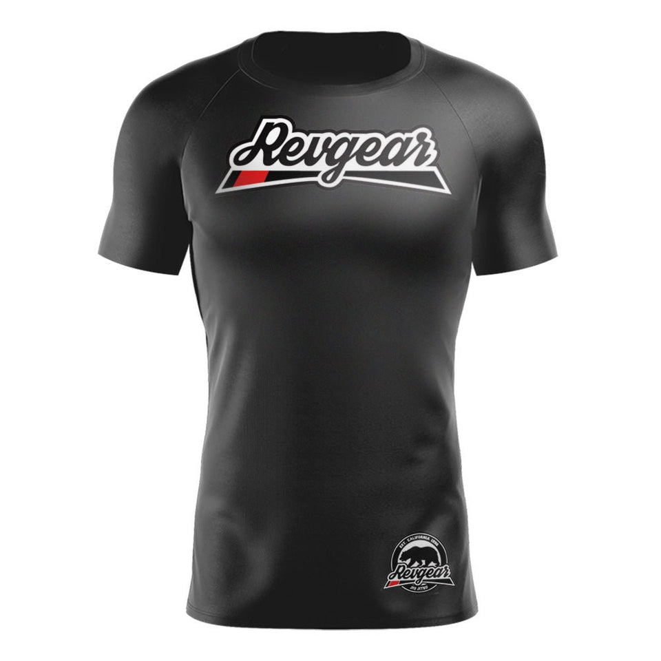 Revgear Short Sleeve Rashguard - Black - FightstorePro