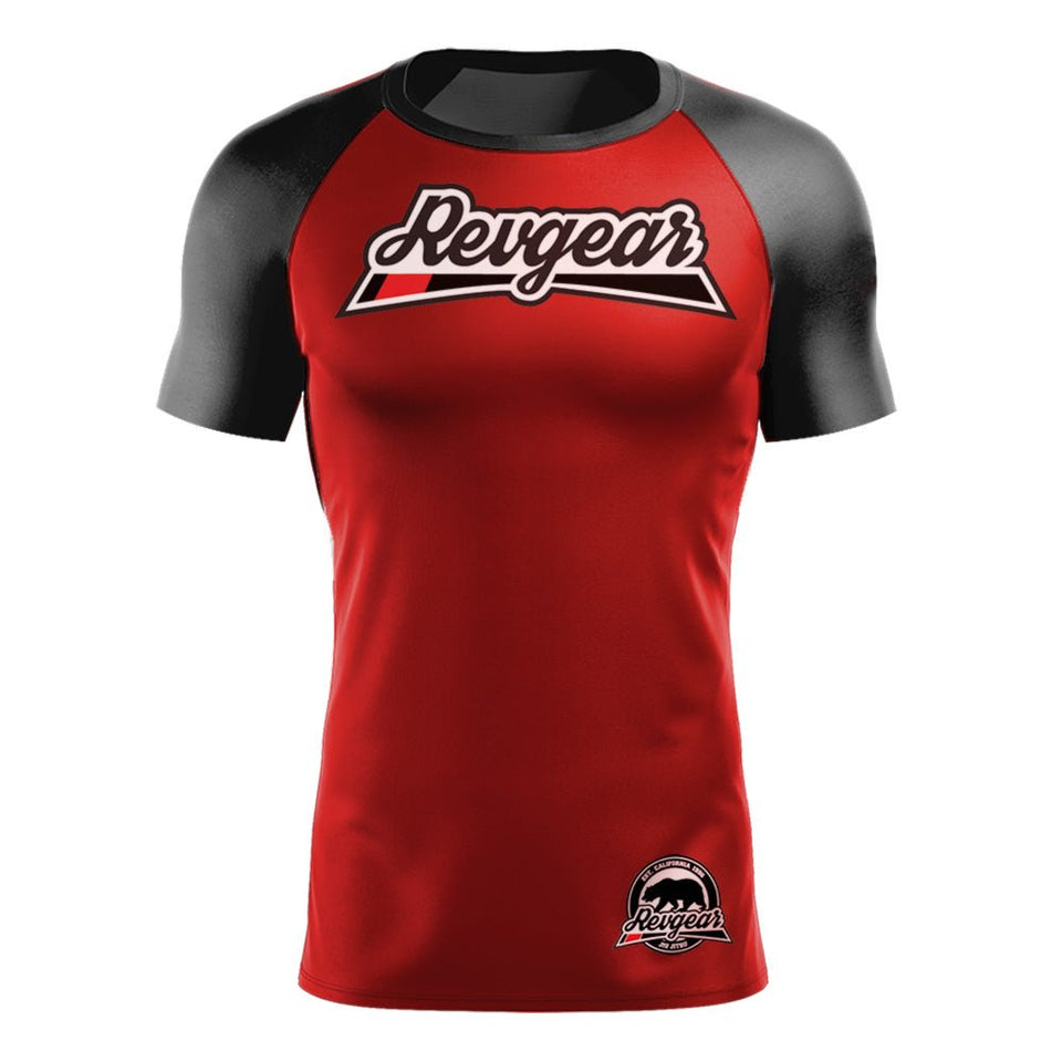 Revgear Short Sleeve Rashguard - Red - FightstorePro