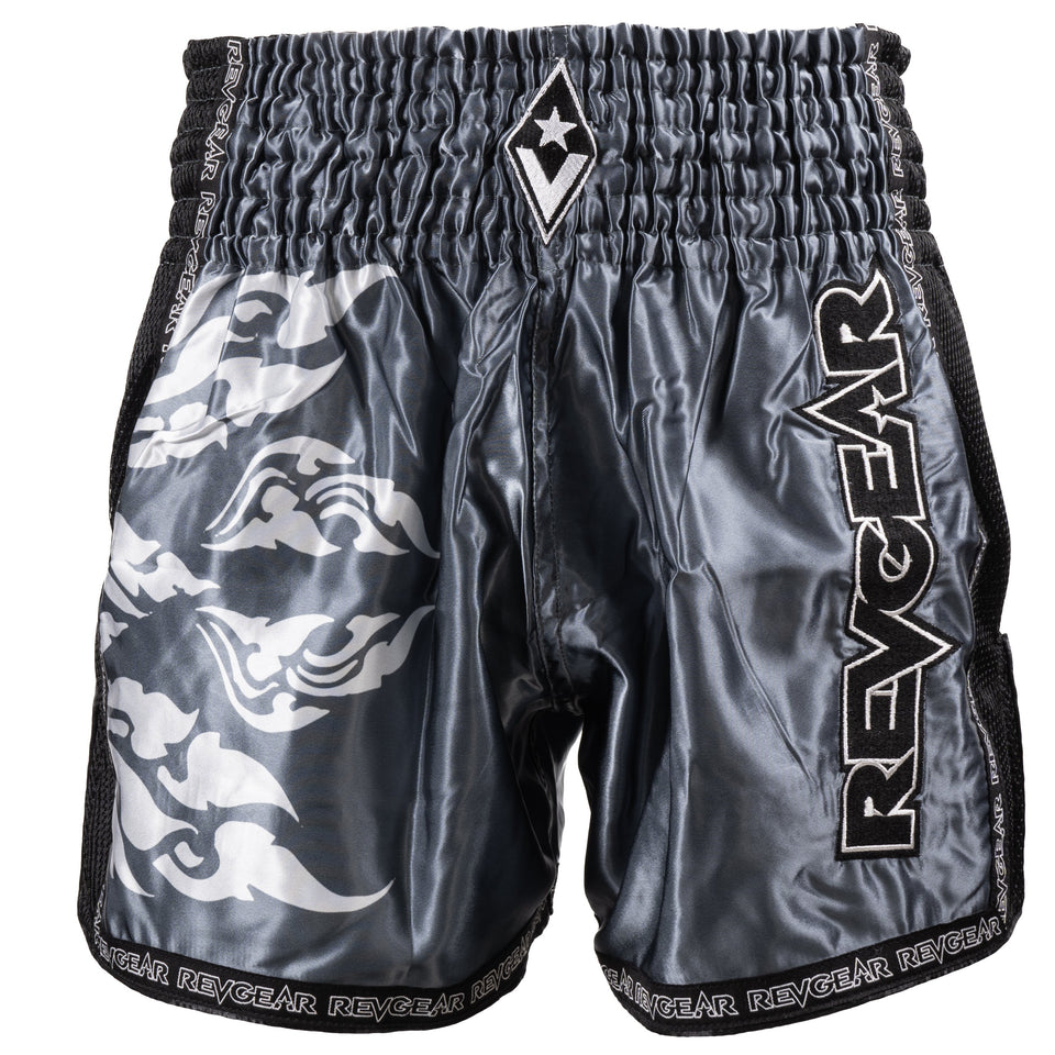 Revgear Spirit Grey Thai Shorts - FightstorePro