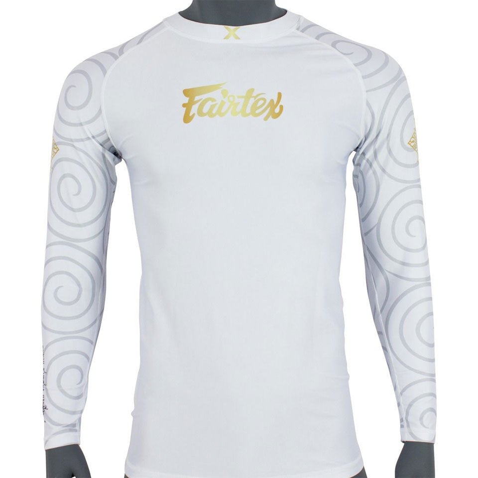 RG7 Fairtex Hanuman Rash Guard White - FightstorePro