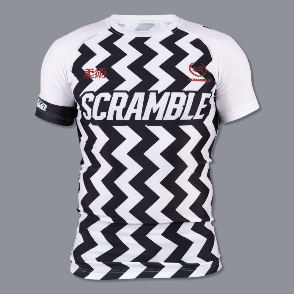 Scramble Ranked Rashguard V5 - White - FightstorePro