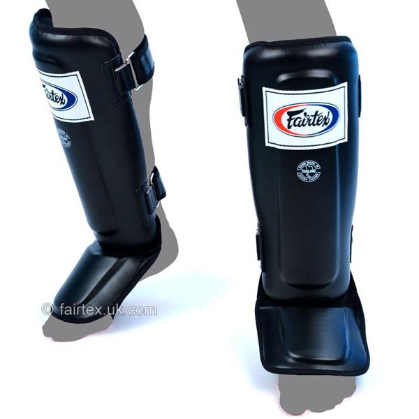 SP3 Fairtex Black Double Padded Shin Pads - FightstorePro