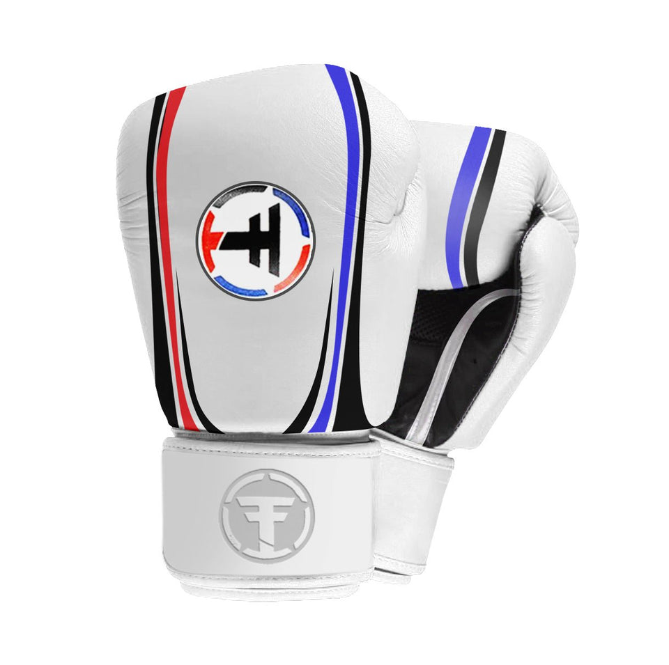 Thai Fighter Boxing Gloves - White - FightstorePro