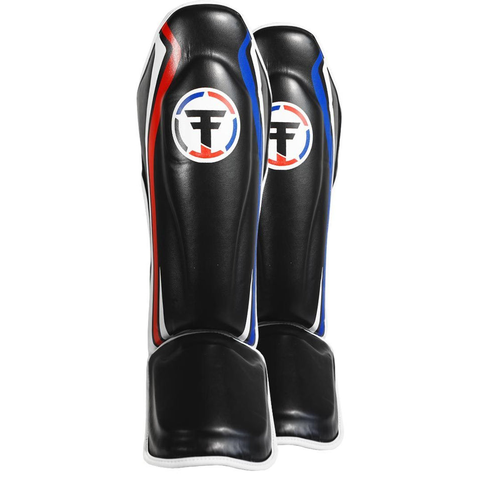 Thai Fighter Shin Guards - Black - FightstorePro